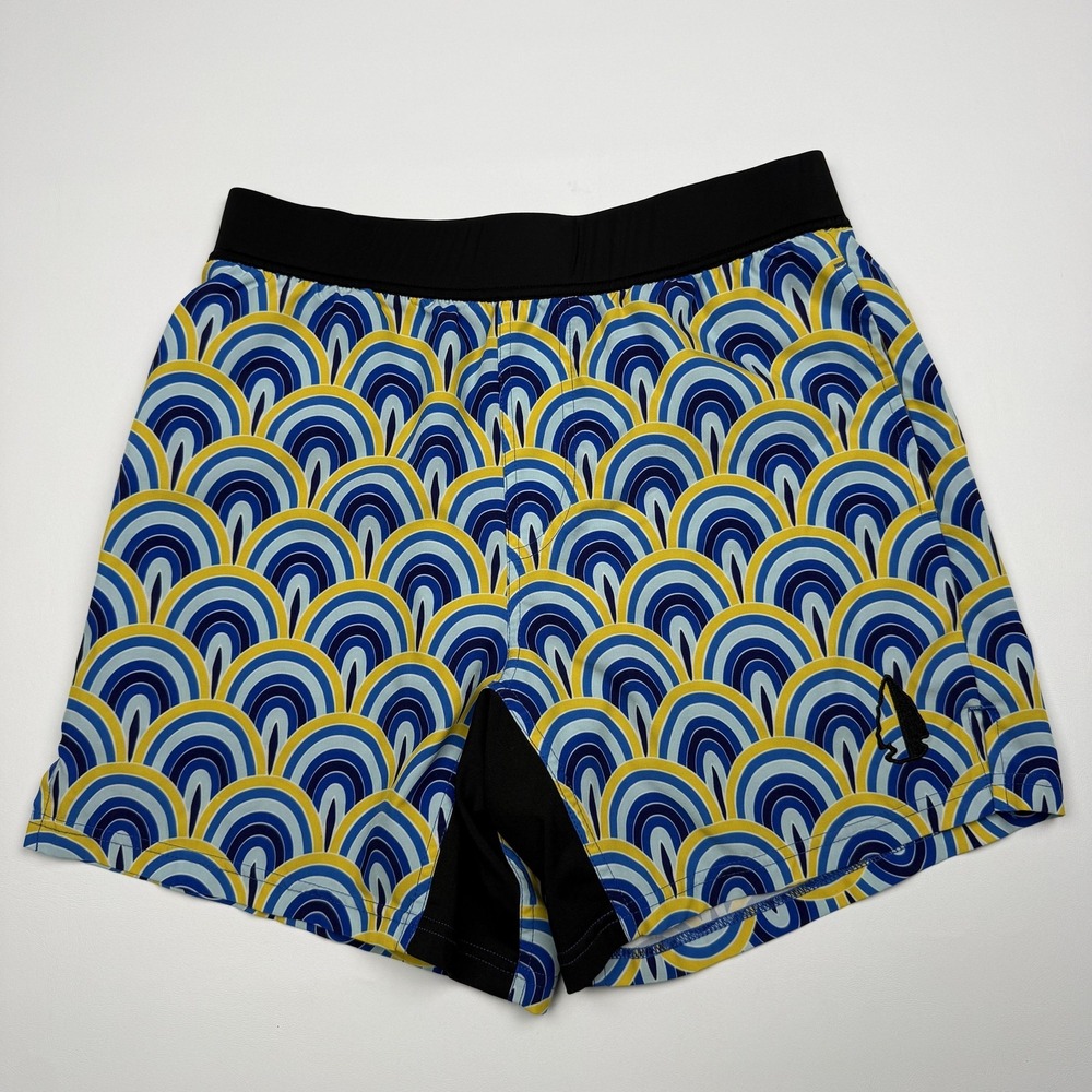 TACHUNTFISH Shorts Mens Medium Multicolor Geometric Athletic Running 6 Inseam